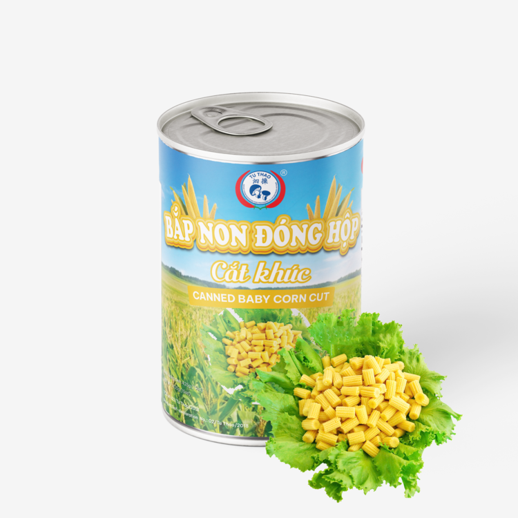 Bắp non cắt khúc đóng lon