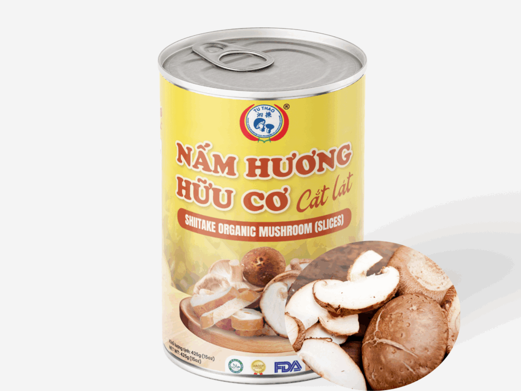 Nấm Hương Cắt Lát Đóng Hộp