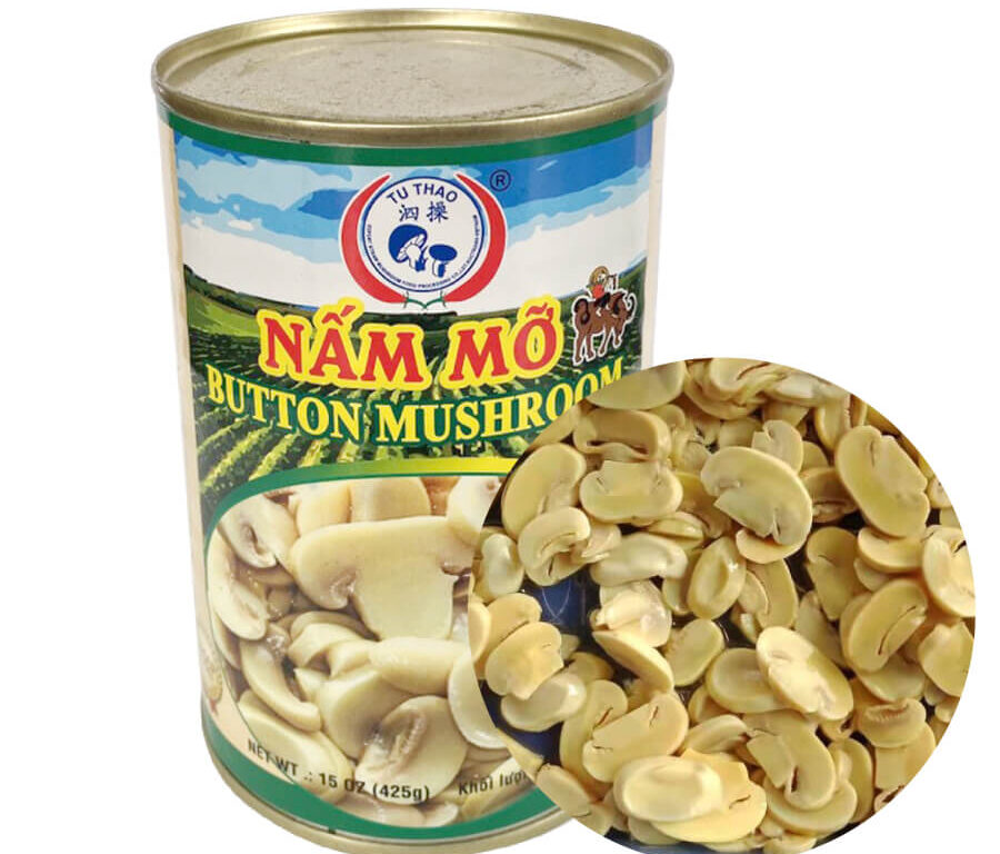 Nấm mỡ cắt lát đóng lon