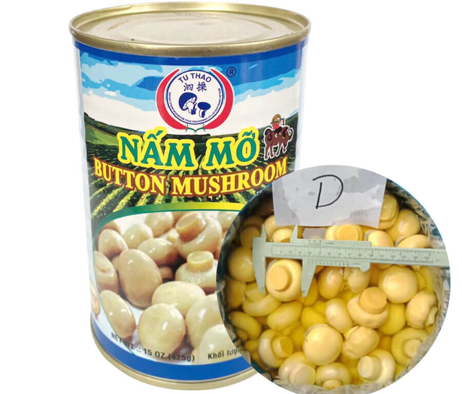 Nấm mỡ nguyên quả đóng lon