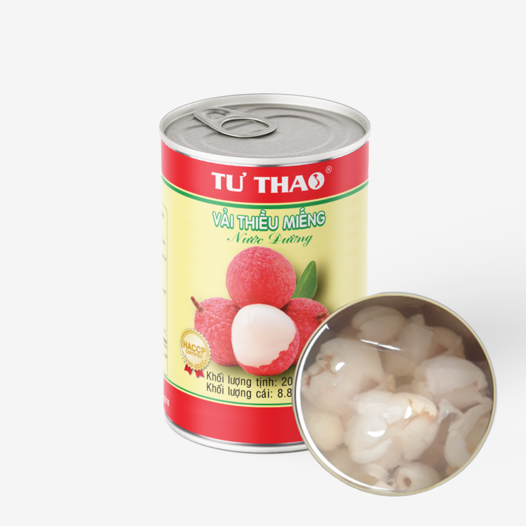 Vải thiều ngâm đường cắt miếng